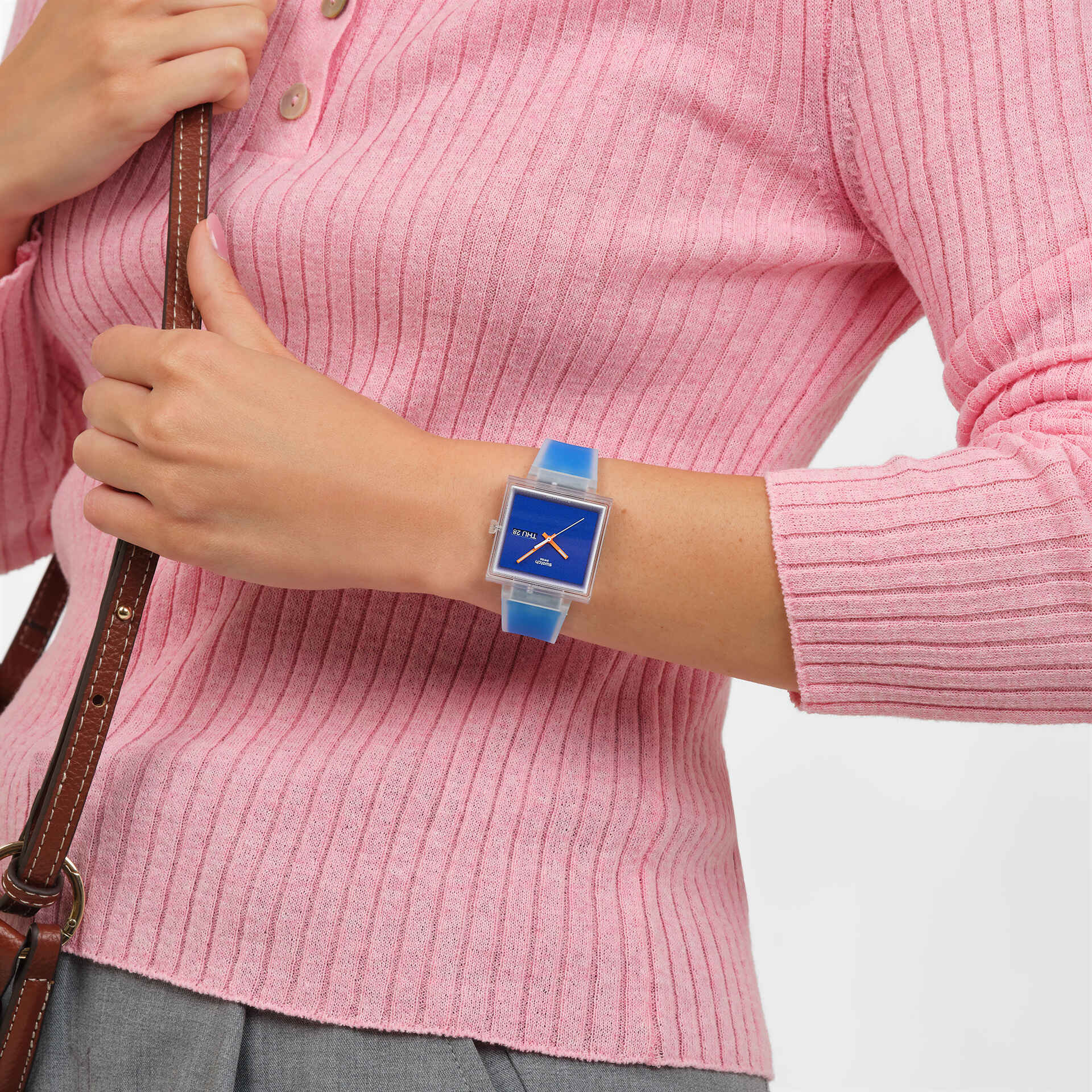 SWATCH WHAT IF...SEE THRU BLUE? SO38K701