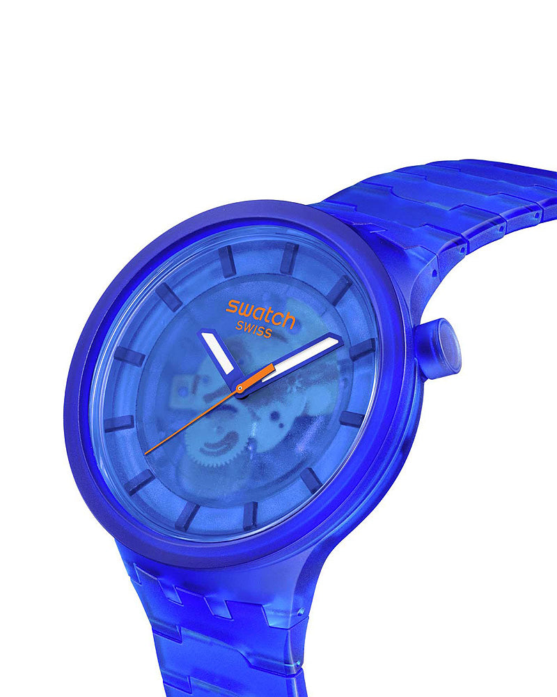 SWATCH Big Bold Colors Of Joy Blue Biosourced Bracelet SB05N116