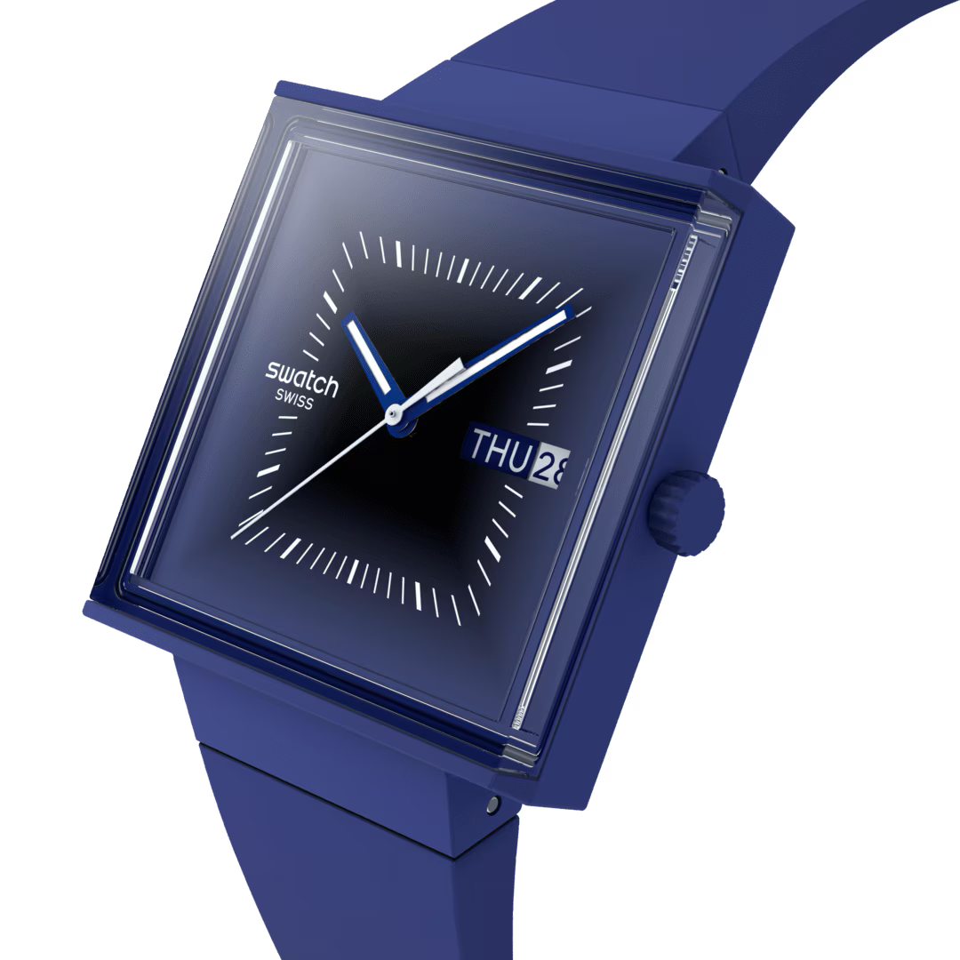 SWATCH SQUARELY BLACKLIGHT SO34N700