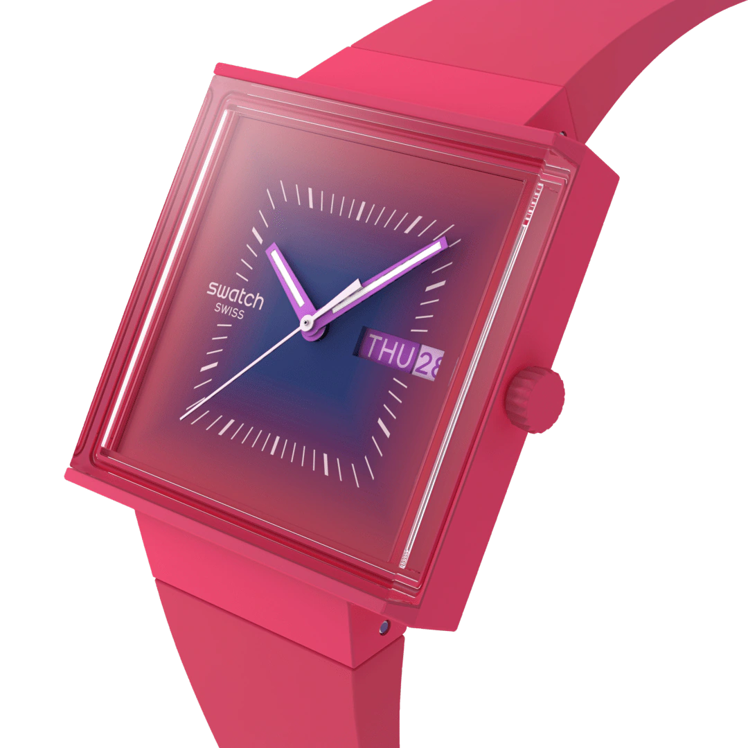 SWATCH WHAT IF SQUARELY BERRY SO34R700
