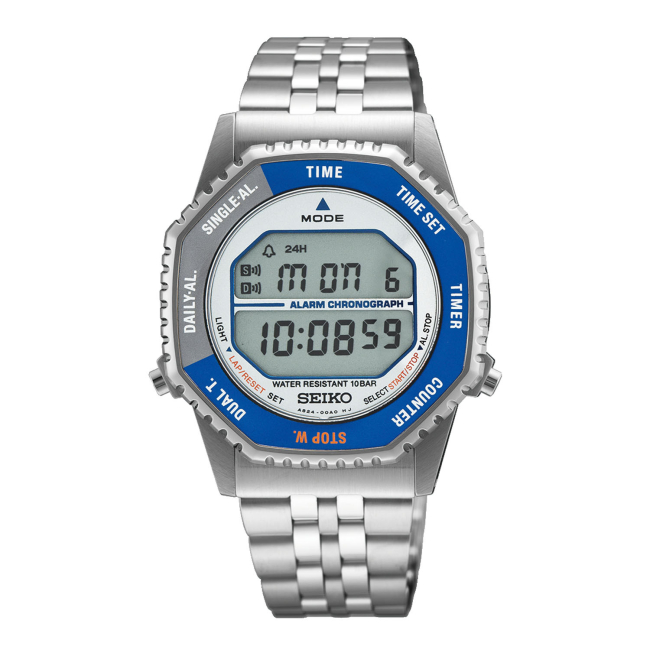 SEIKO Conceptual Series Digital Quartz in Blue & Silvertone SMGG21P1