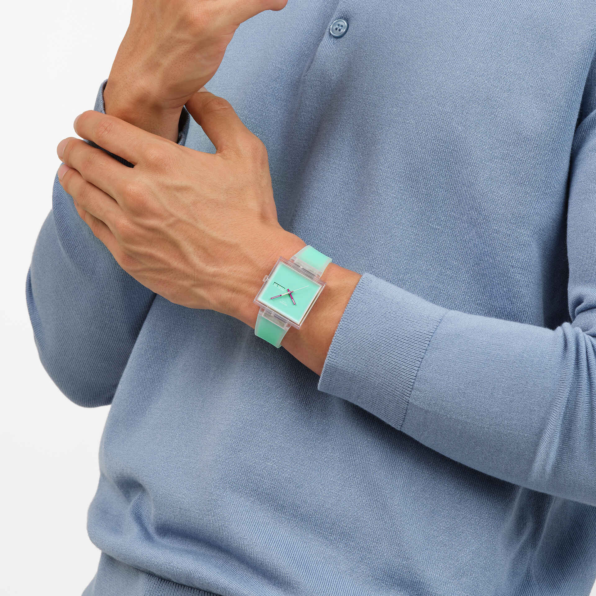 SWATCH WHAT IF...SEE THRU MINT? SO38K702