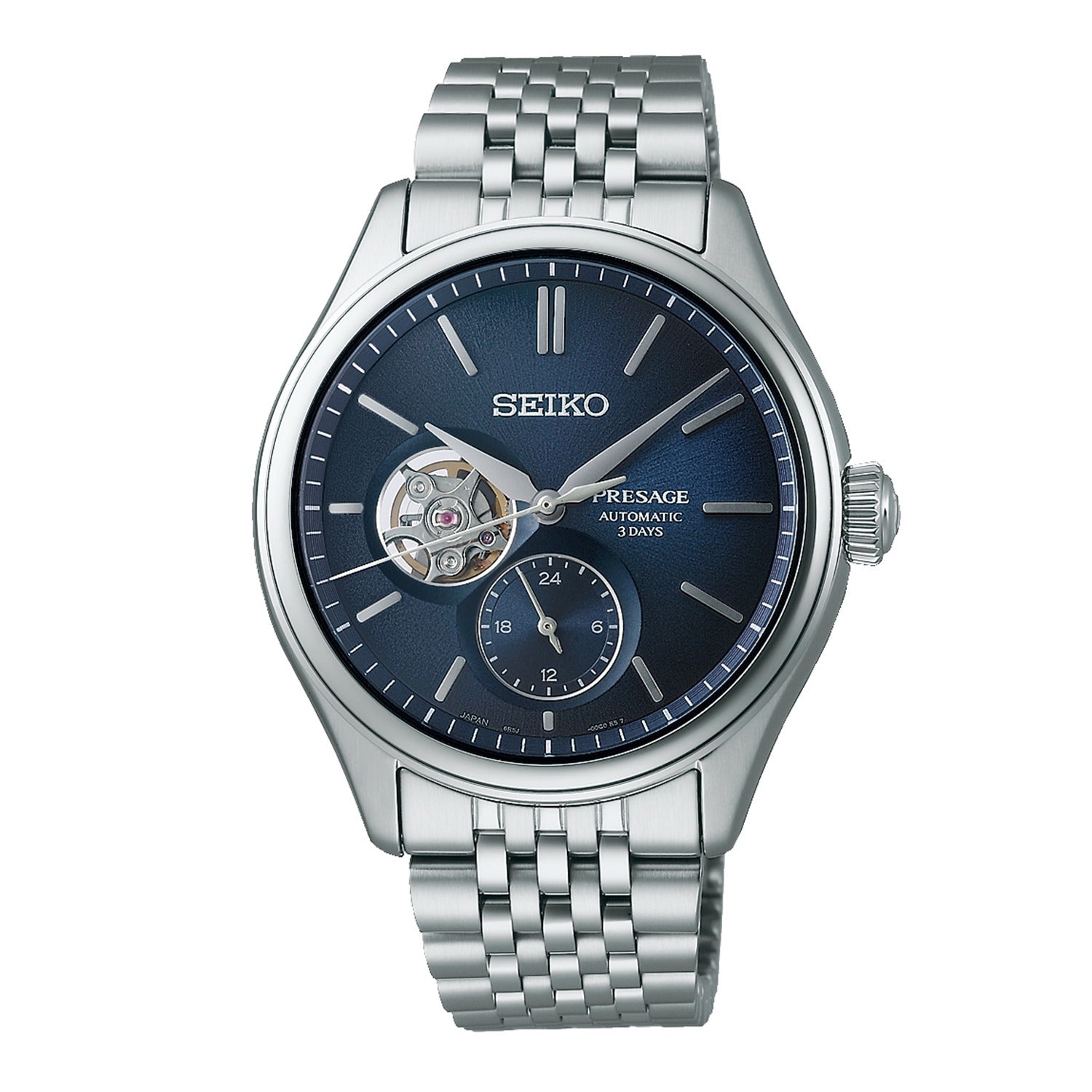 SEIKO Presage Classic Open Heart in Ai-iro Japan Blue Automatic SPB527J1